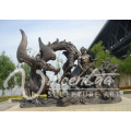 Drache-Skulptur chinesischer Drache der hohen Qualität Bronzeskulptur